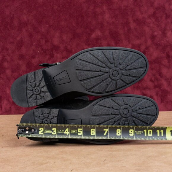 Born Women Esire Black Suede Zip Farm Wide Calf Riding Fashion Knee Boots sz 9 - Picture 5 of 10